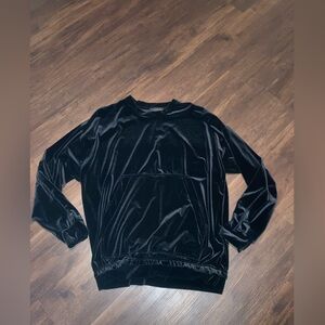 Represent Mens Black Velvet Long Sleeve shirt size s